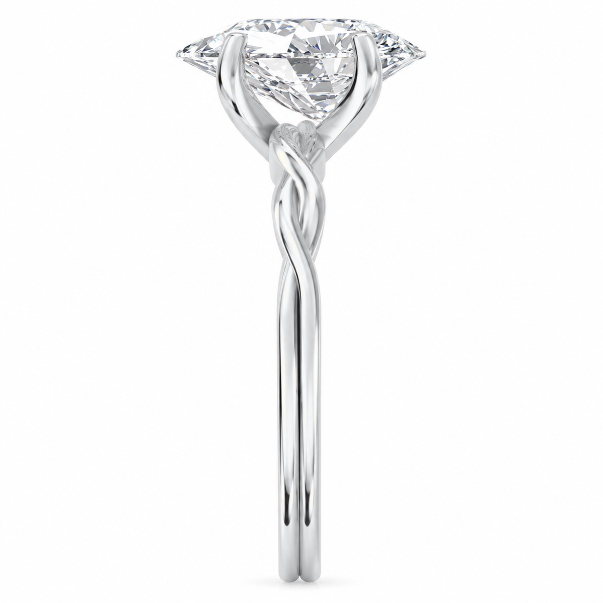 Pear, white gold