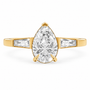 Pear, yellow gold