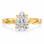 Pear, yellow gold