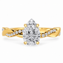 Pear, yellow gold