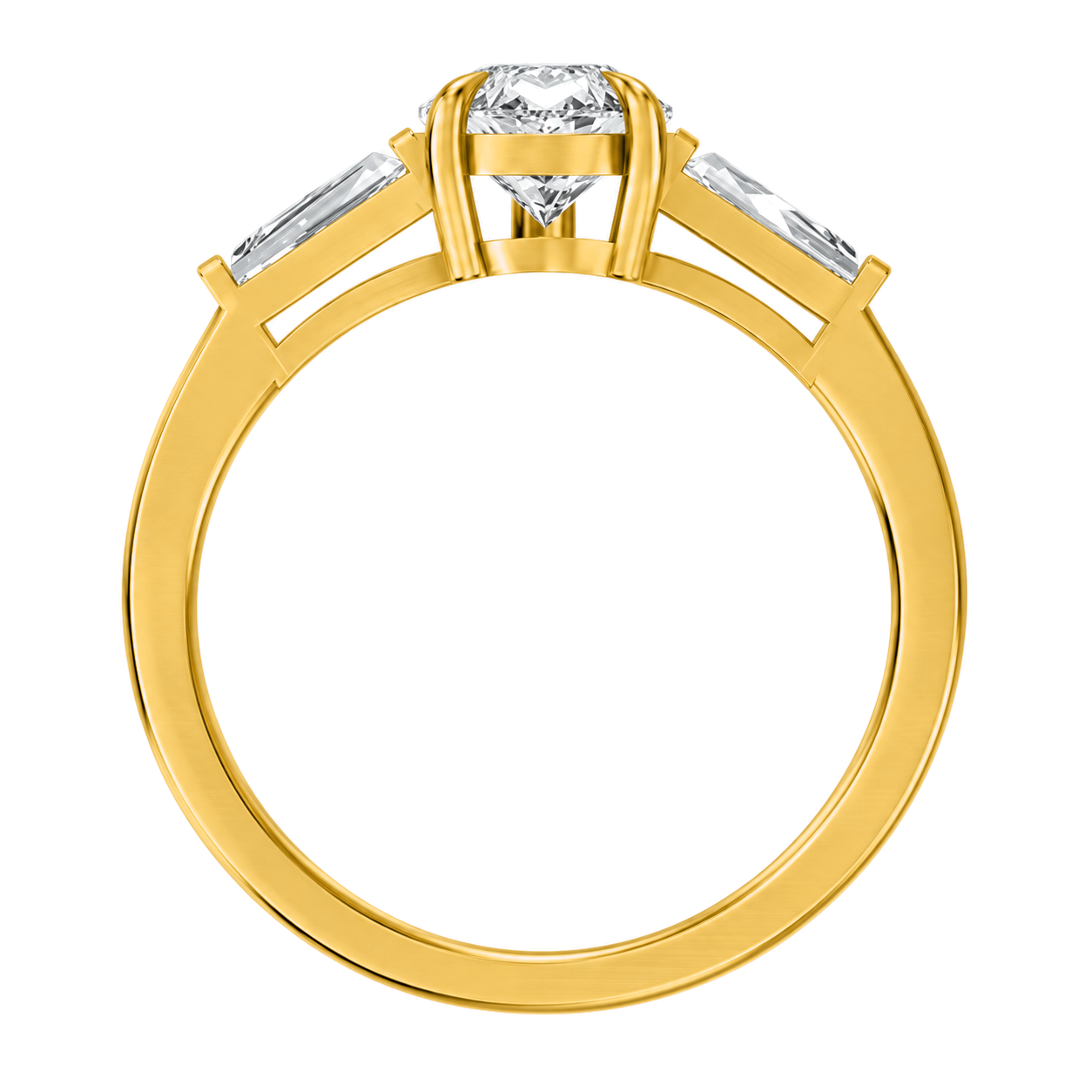 Pear, yellow gold
