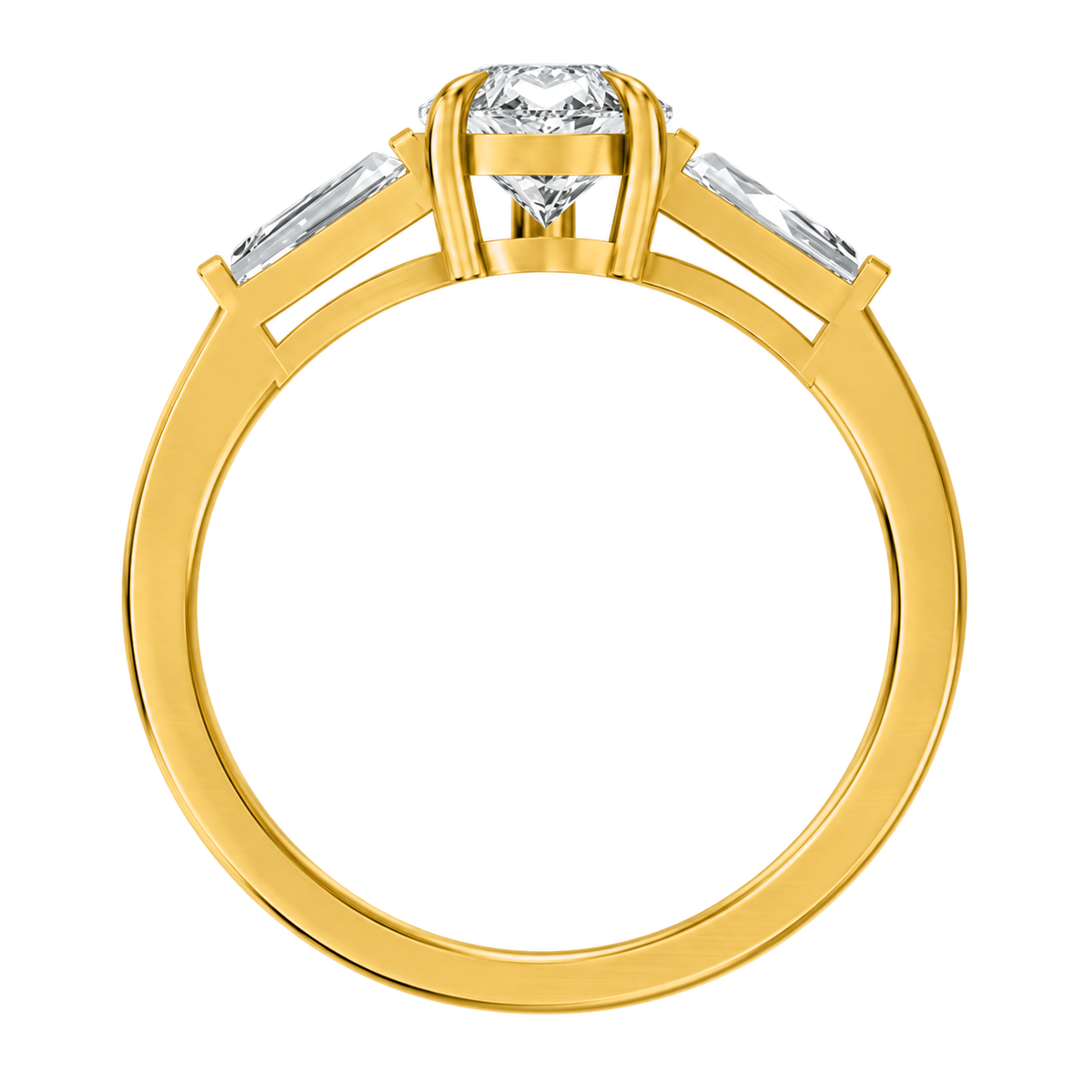 Pear, yellow gold