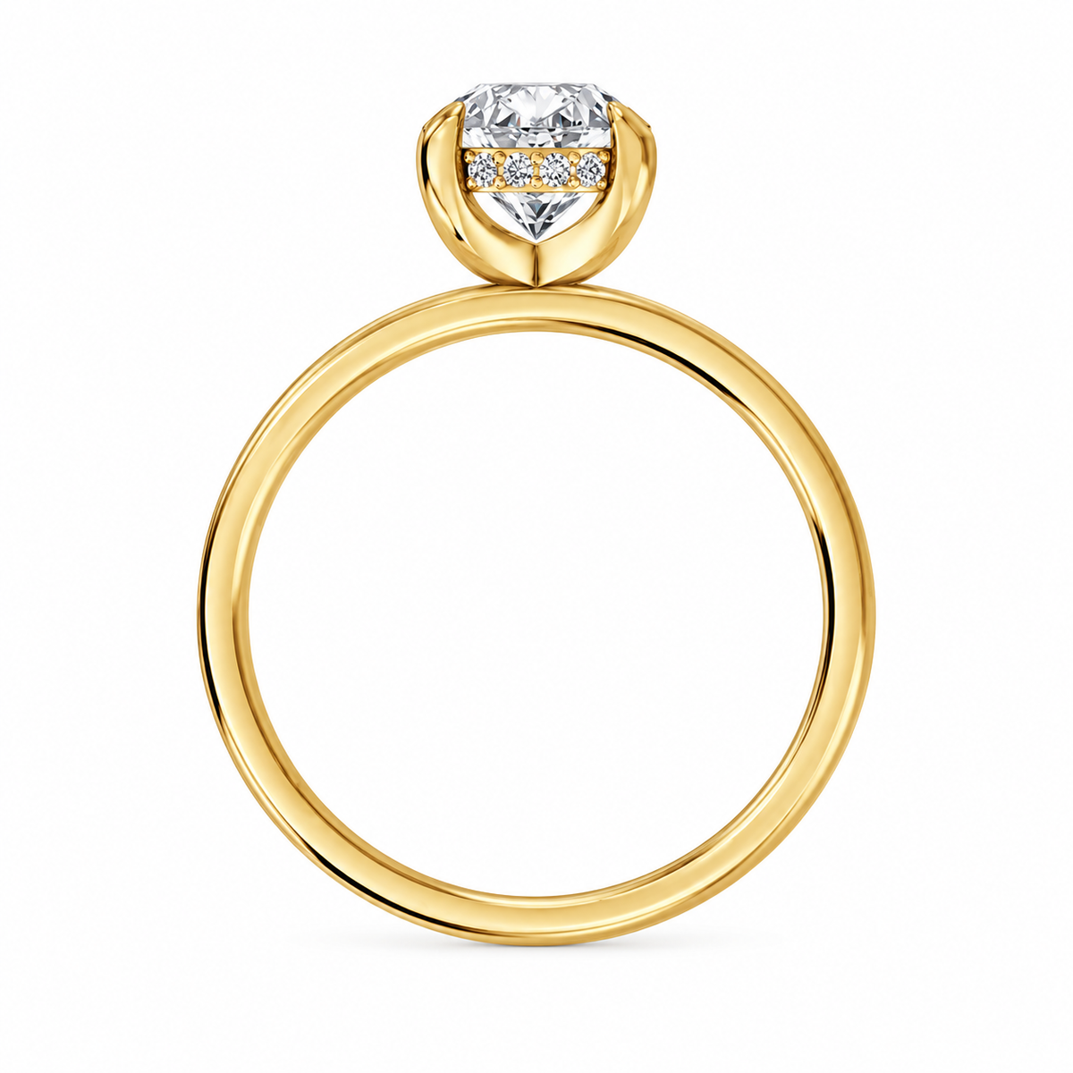 Pear, yellow gold
