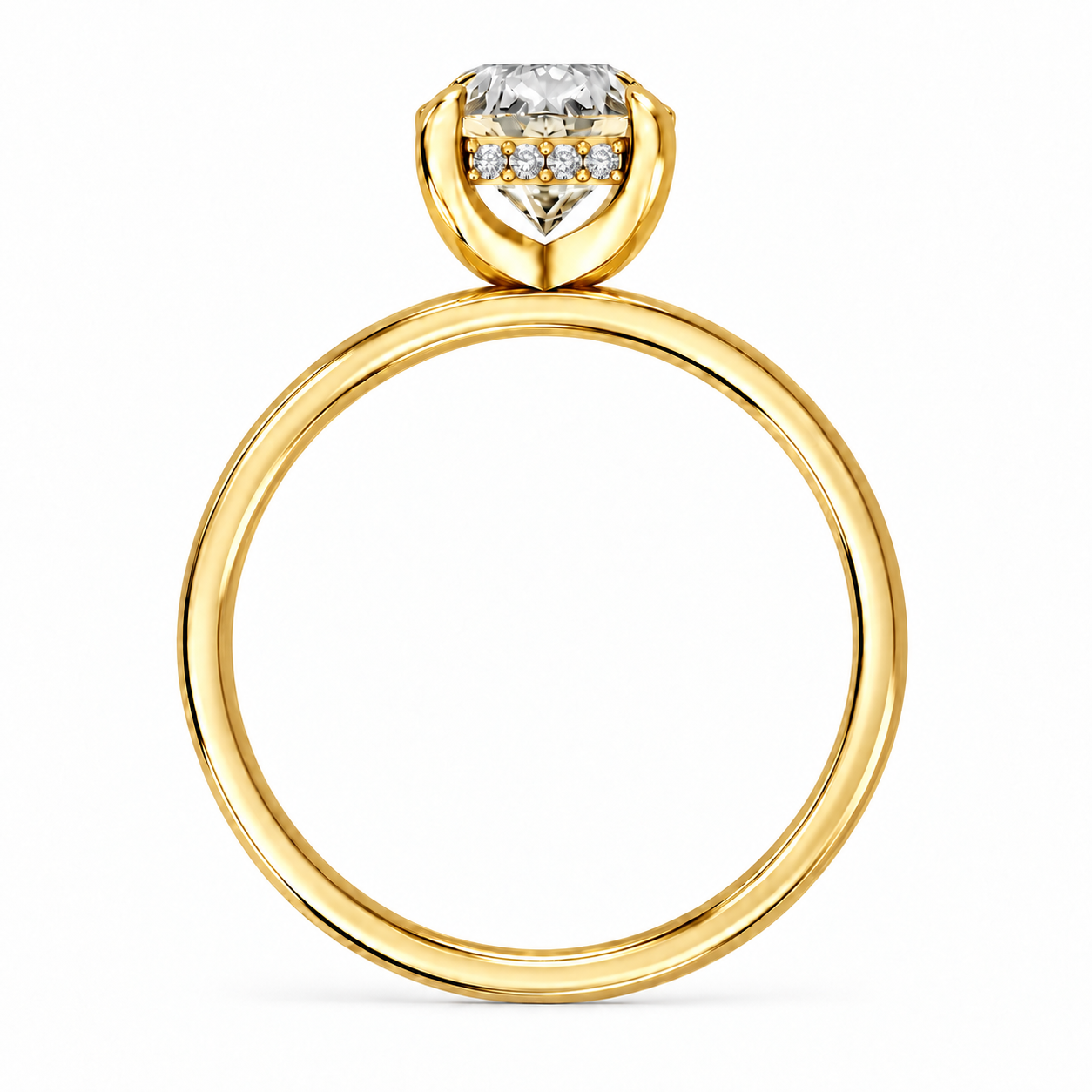 Pear, yellow gold