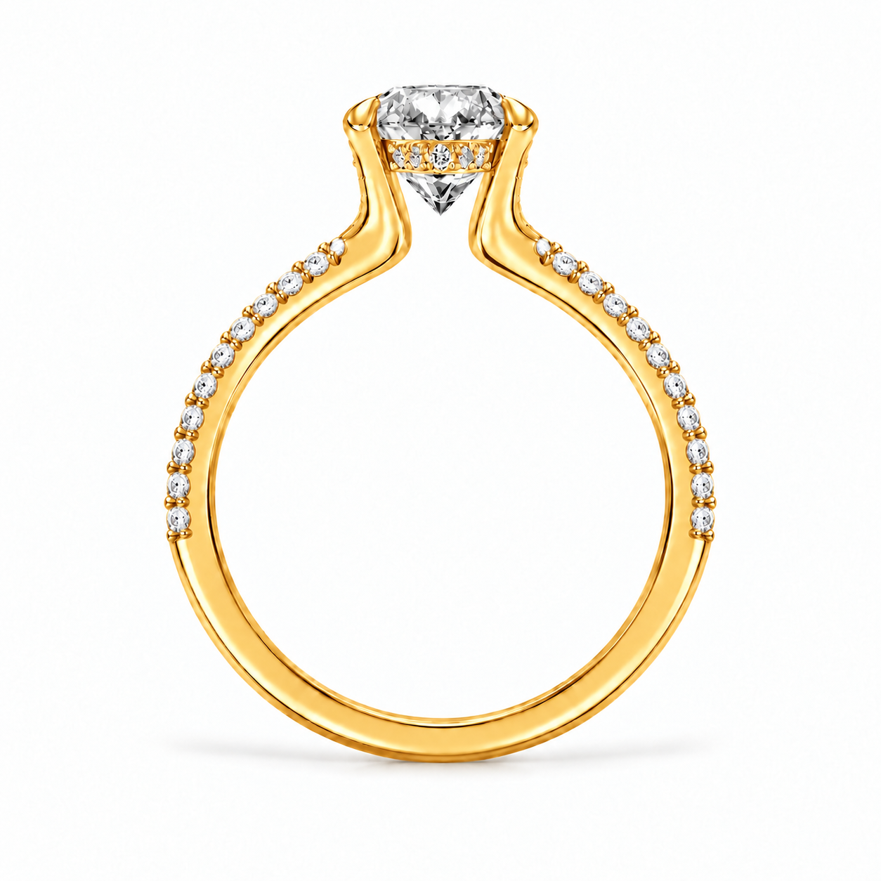 Pear, yellow gold