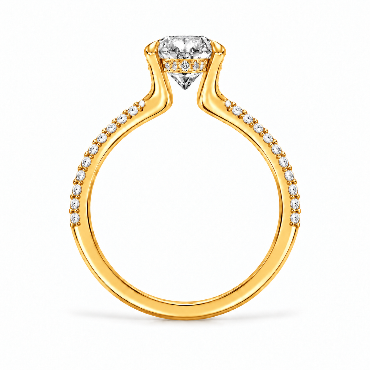 Pear, yellow gold