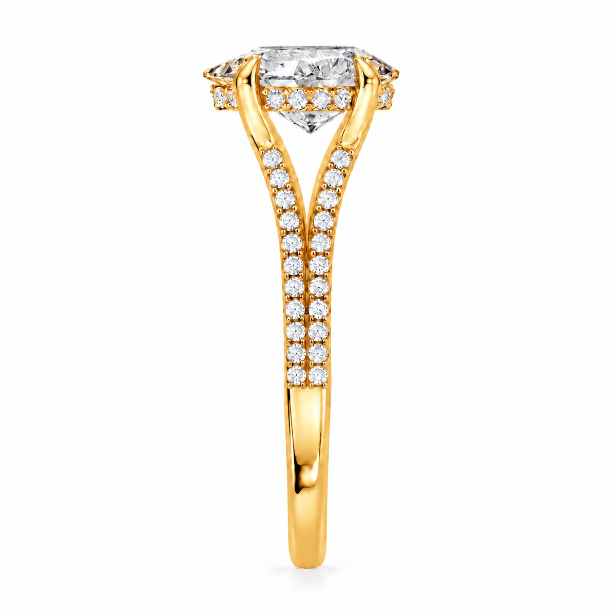 Pear, yellow gold