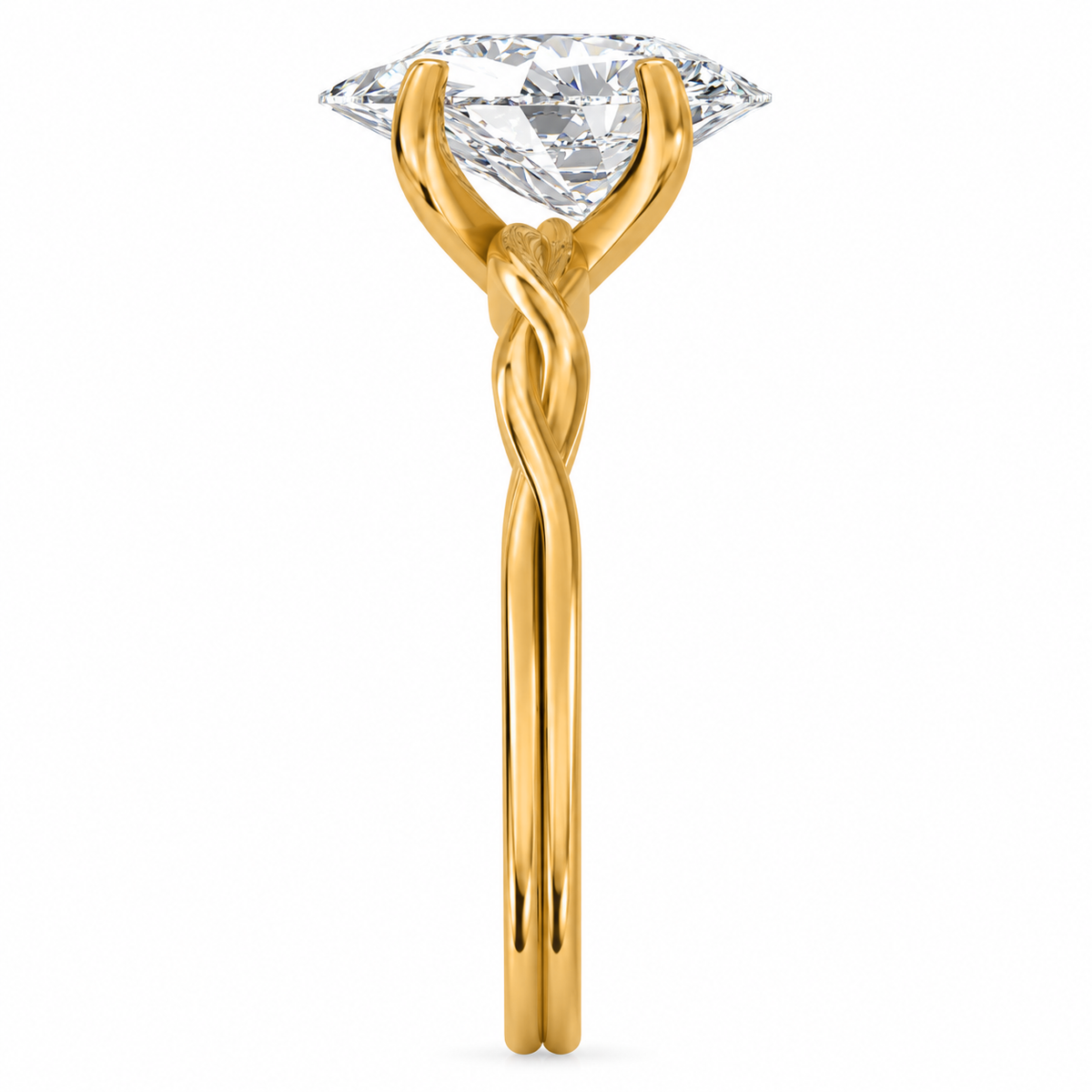 Pear, yellow gold