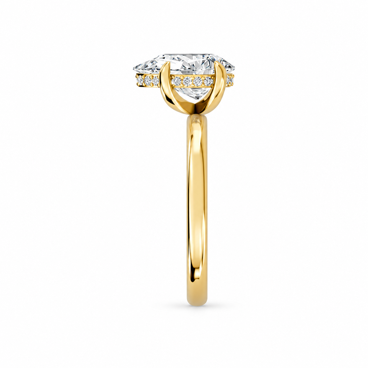 Pear, yellow gold
