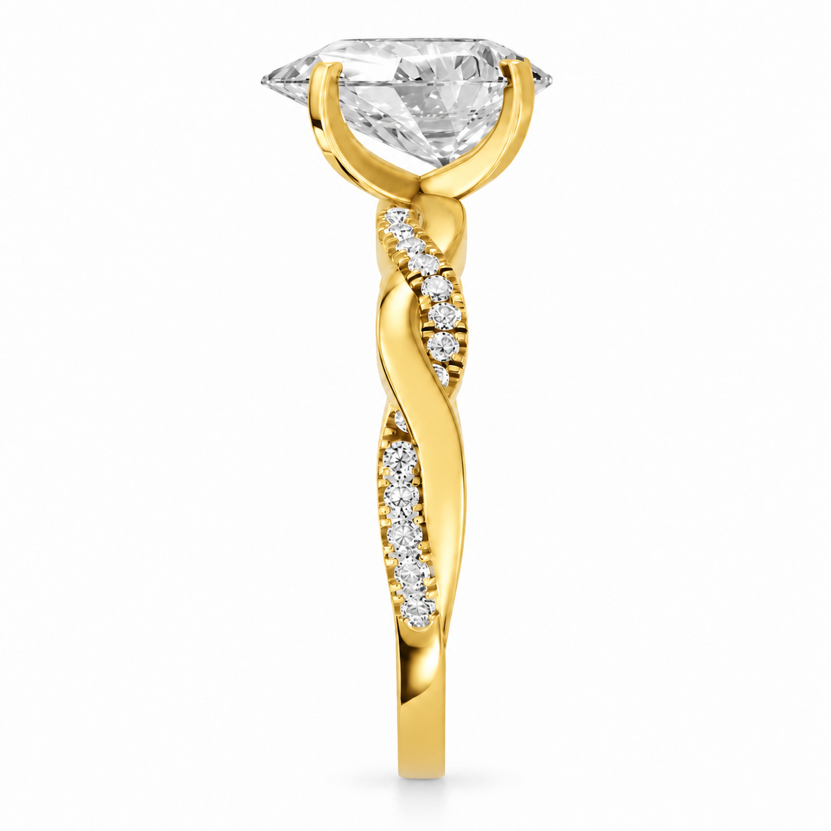 Pear, yellow gold