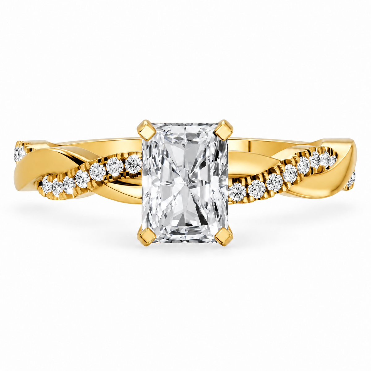 radiant, yellow gold