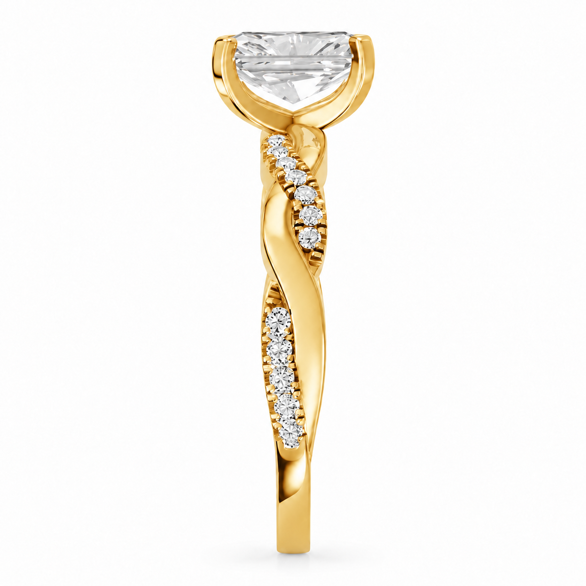 radiant, yellow gold