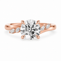 Round, rose gold