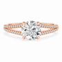 Round, rose gold