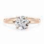 Round, rose gold