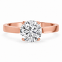 Round, rose gold