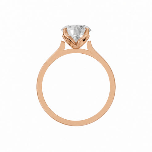 Round, rose gold