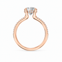 Round, rose gold