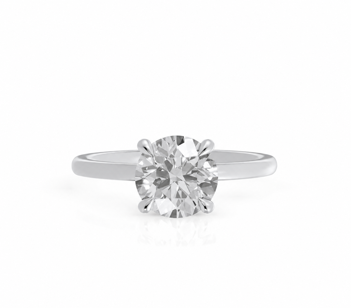 Round, white gold