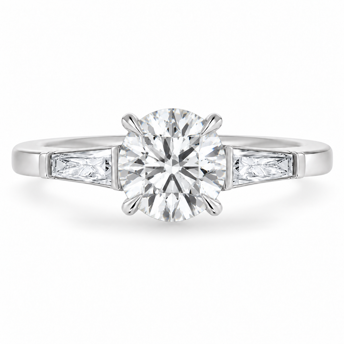 Round, white gold