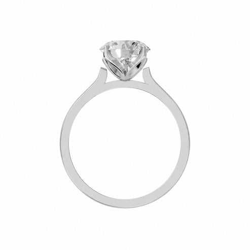 Round, white gold