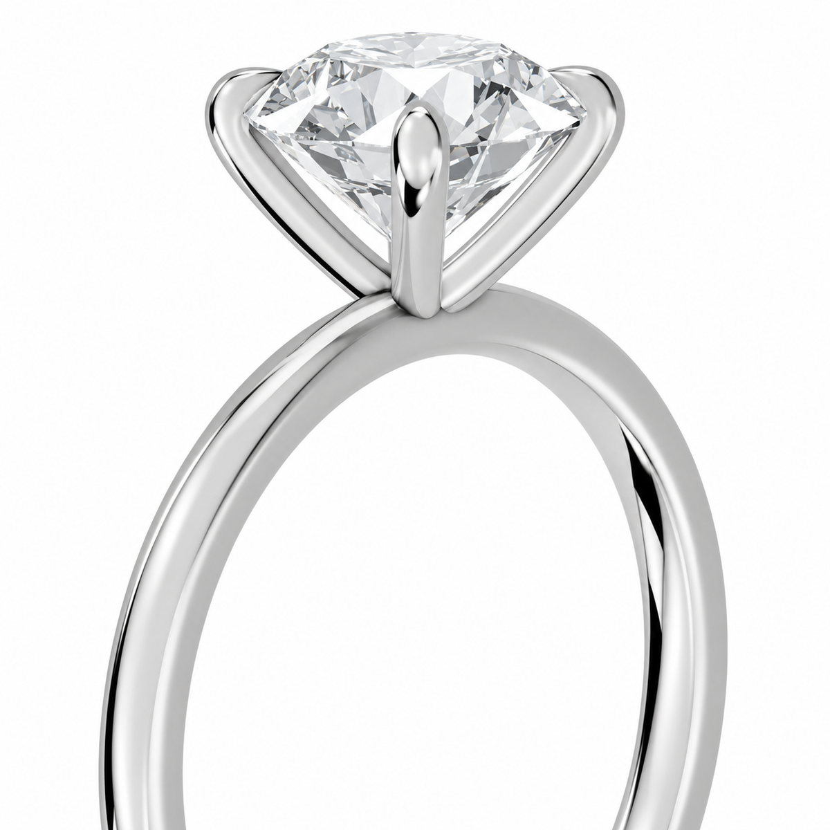 Round, white gold