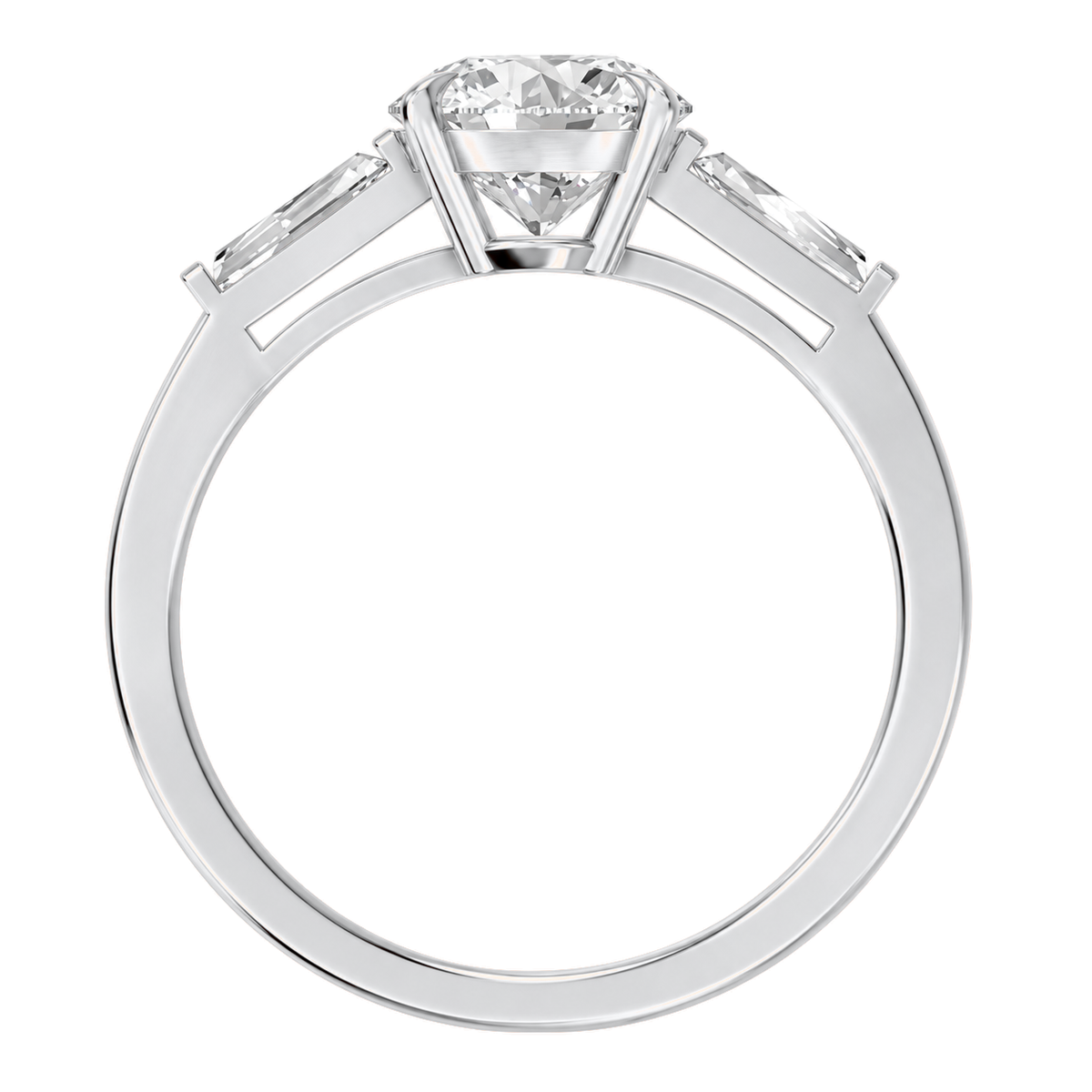 Round, white gold