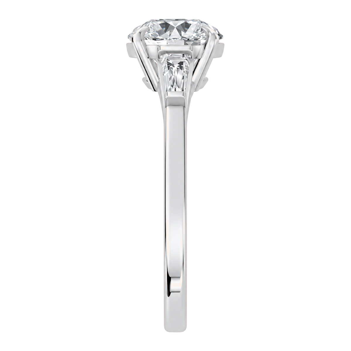 Round, white gold