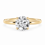 Round, yellow gold