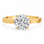 Round, yellow gold