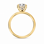 Round, yellow gold