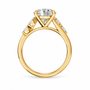 Round, yellow gold