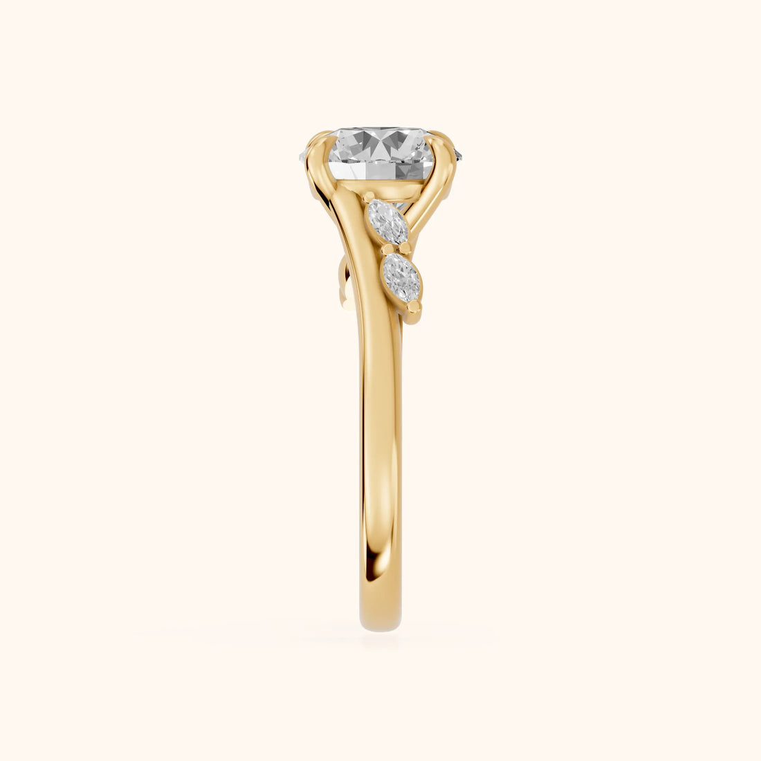 Round,Yellow Gold