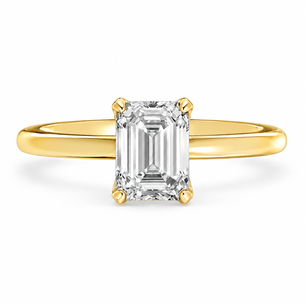 Emerald, yellow gold