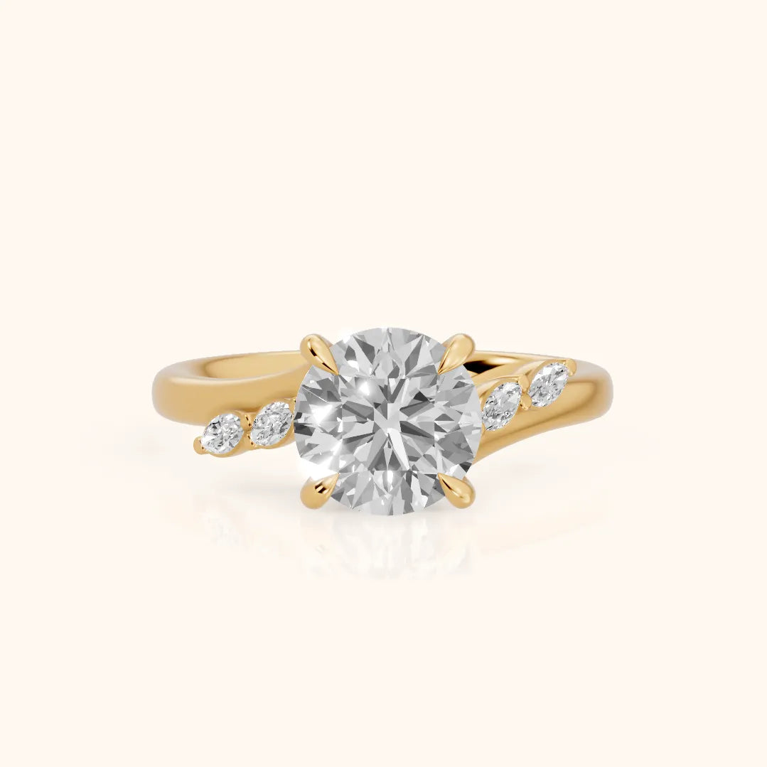 Round,Yellow Gold