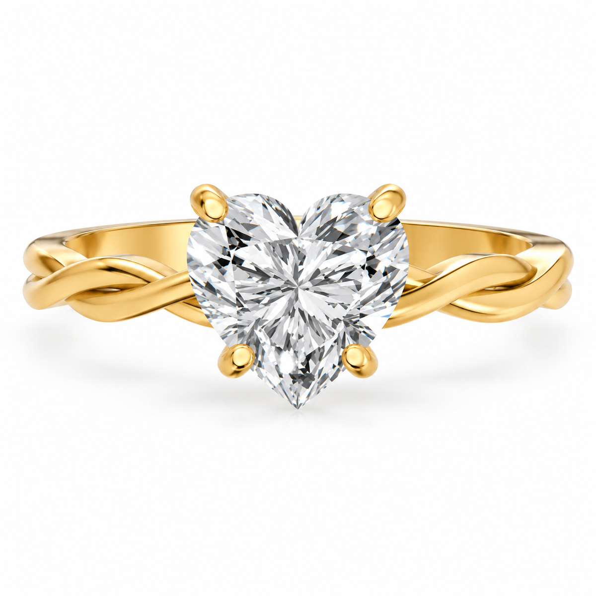 heart, yellow gold