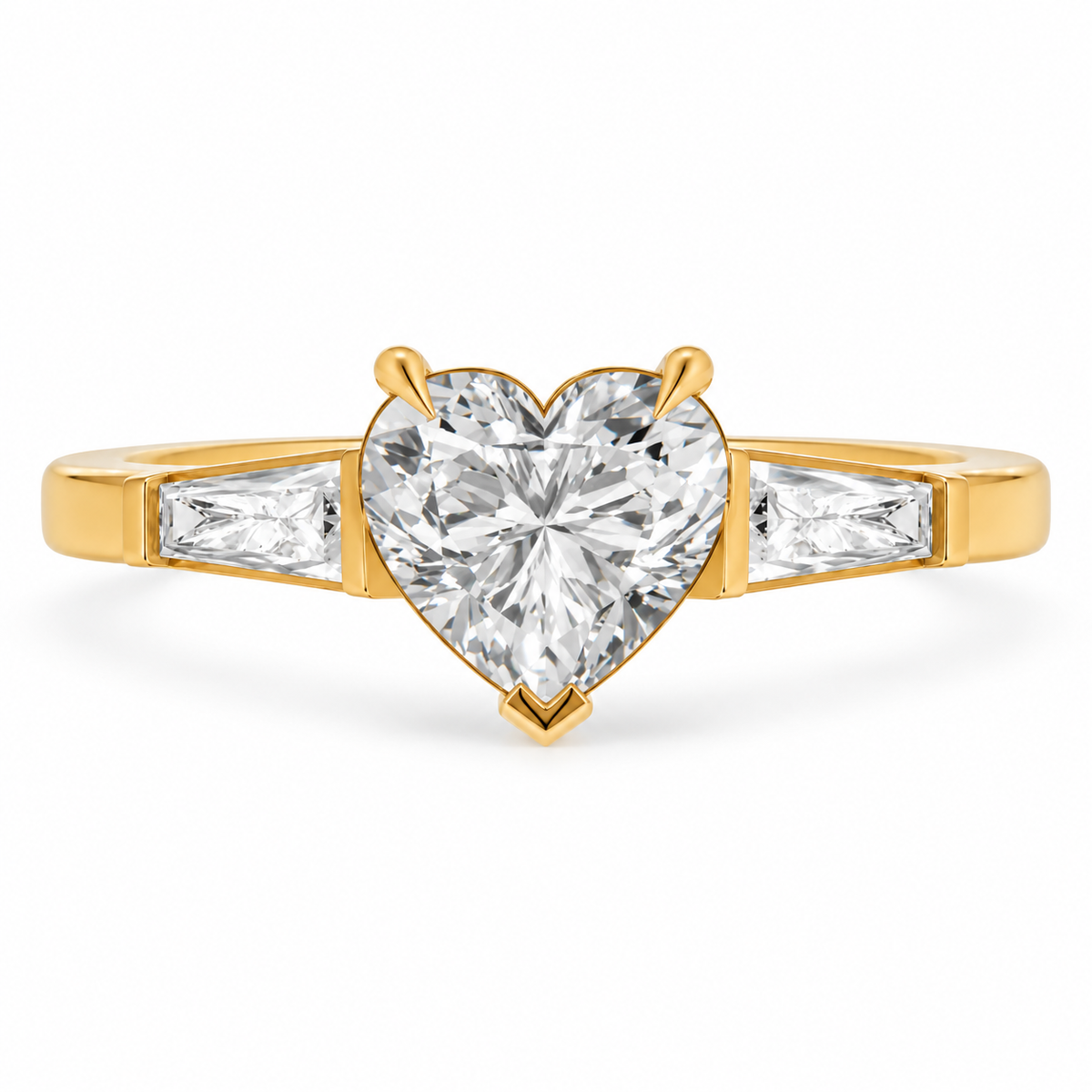 heart, yellow gold
