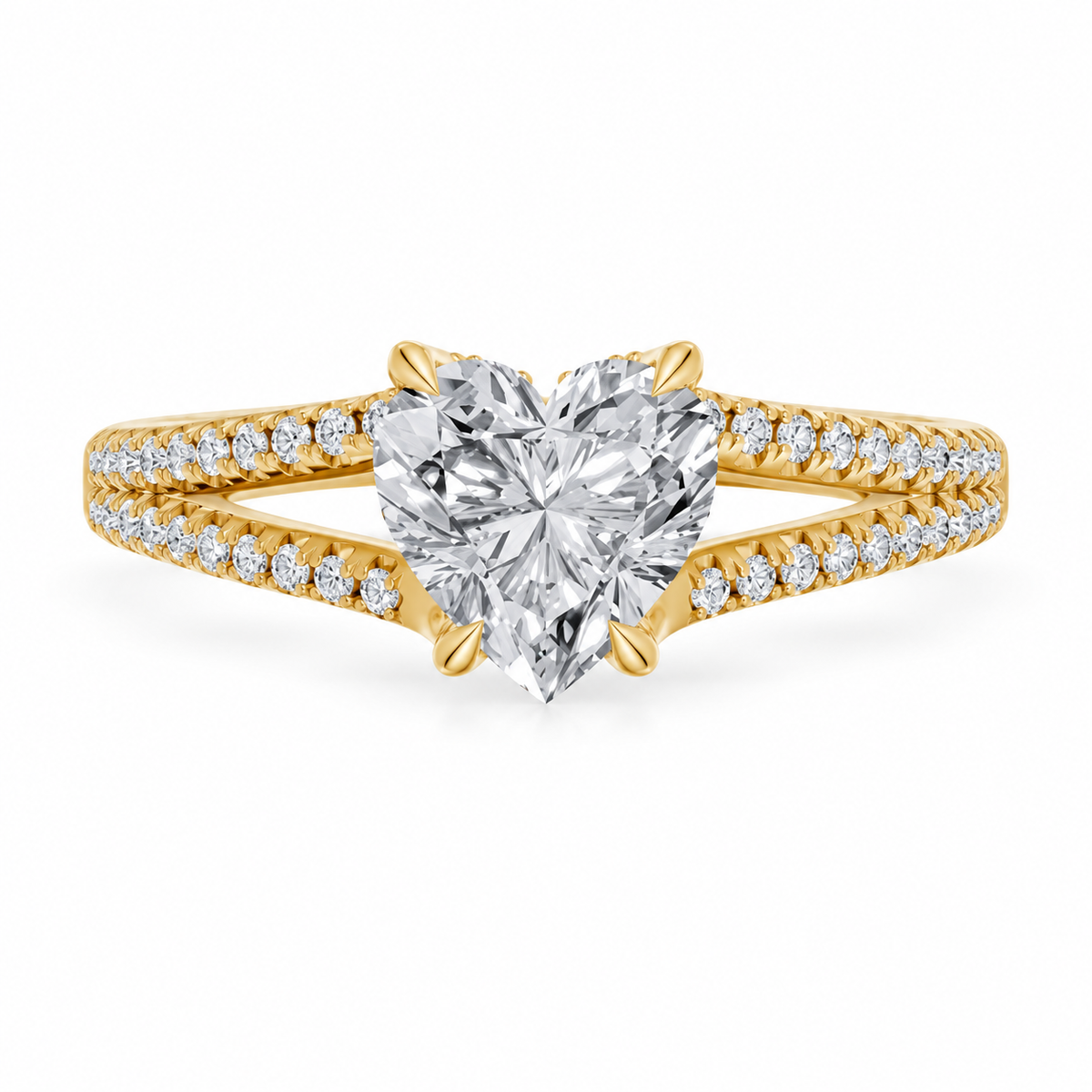 heart, yellow gold
