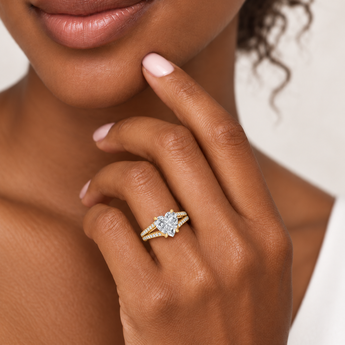 heart, yellow gold