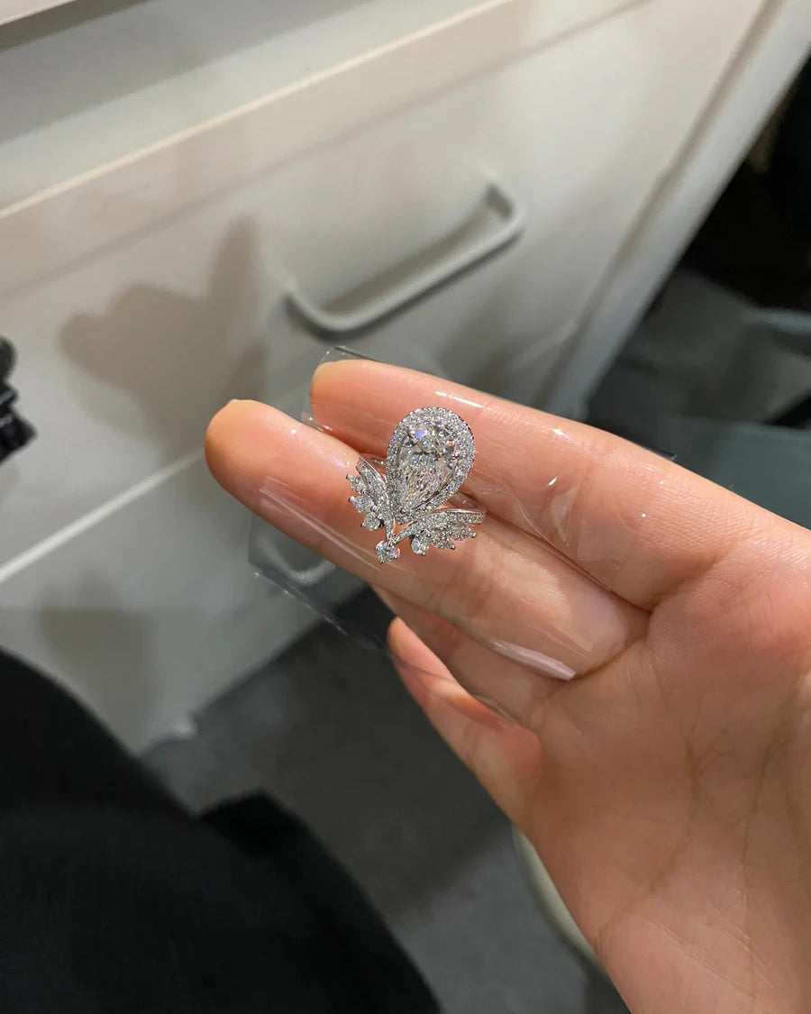Coronation Teardrop-Lab-Grown Diamond Ring