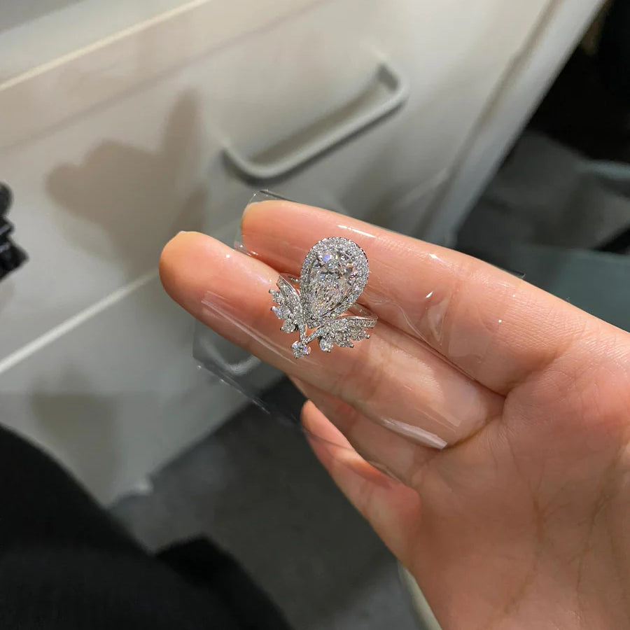 Coronation Teardrop-Lab-Grown Diamond Ring