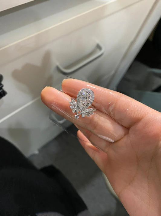 Coronation Teardrop-Lab-Grown Diamond Ring