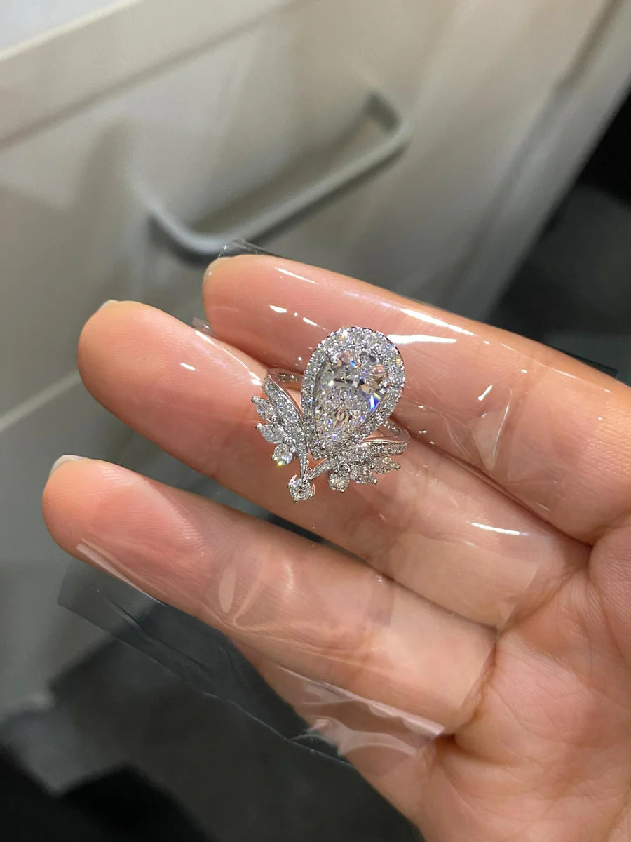 Coronation Teardrop-Lab-Grown Diamond Ring