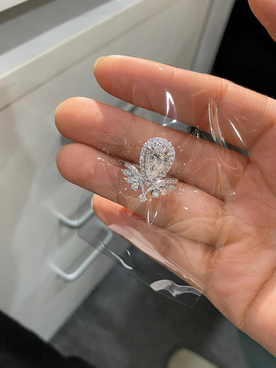 Coronation Teardrop-Lab-Grown Diamond Ring