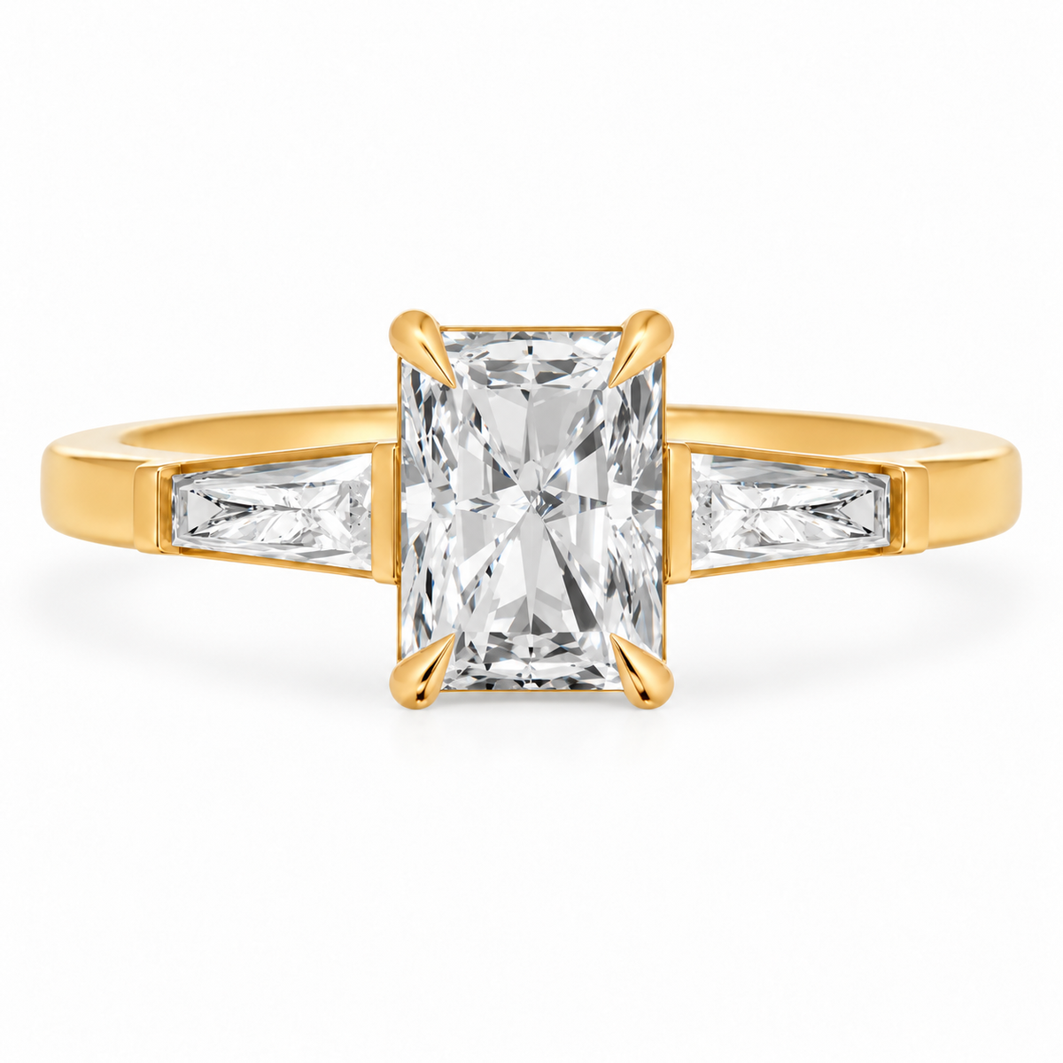 radiant, yellow gold