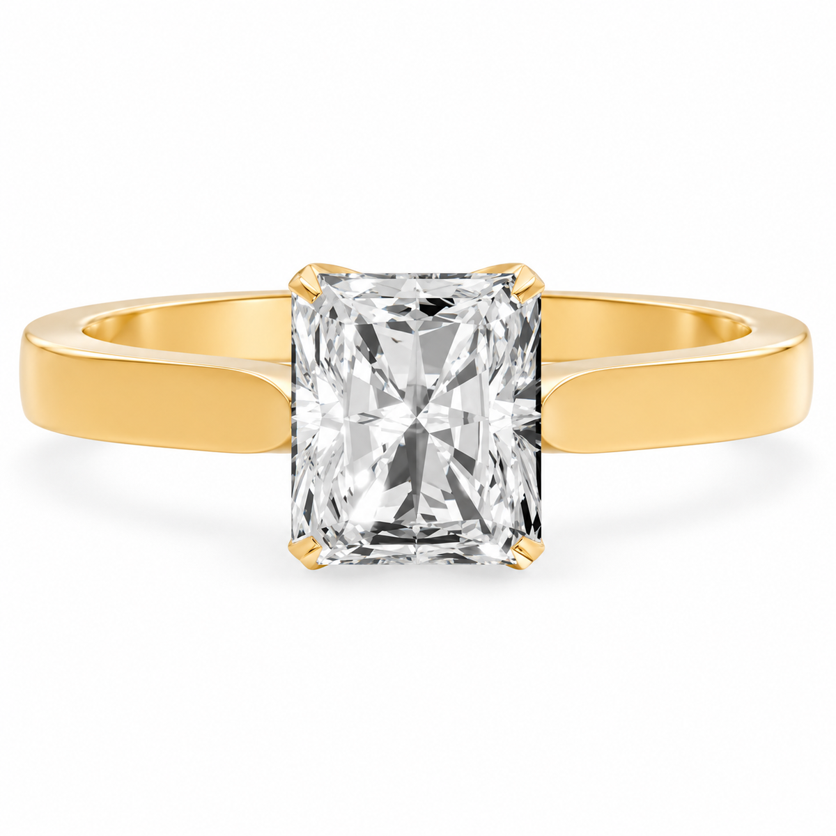 radiant, yellow gold