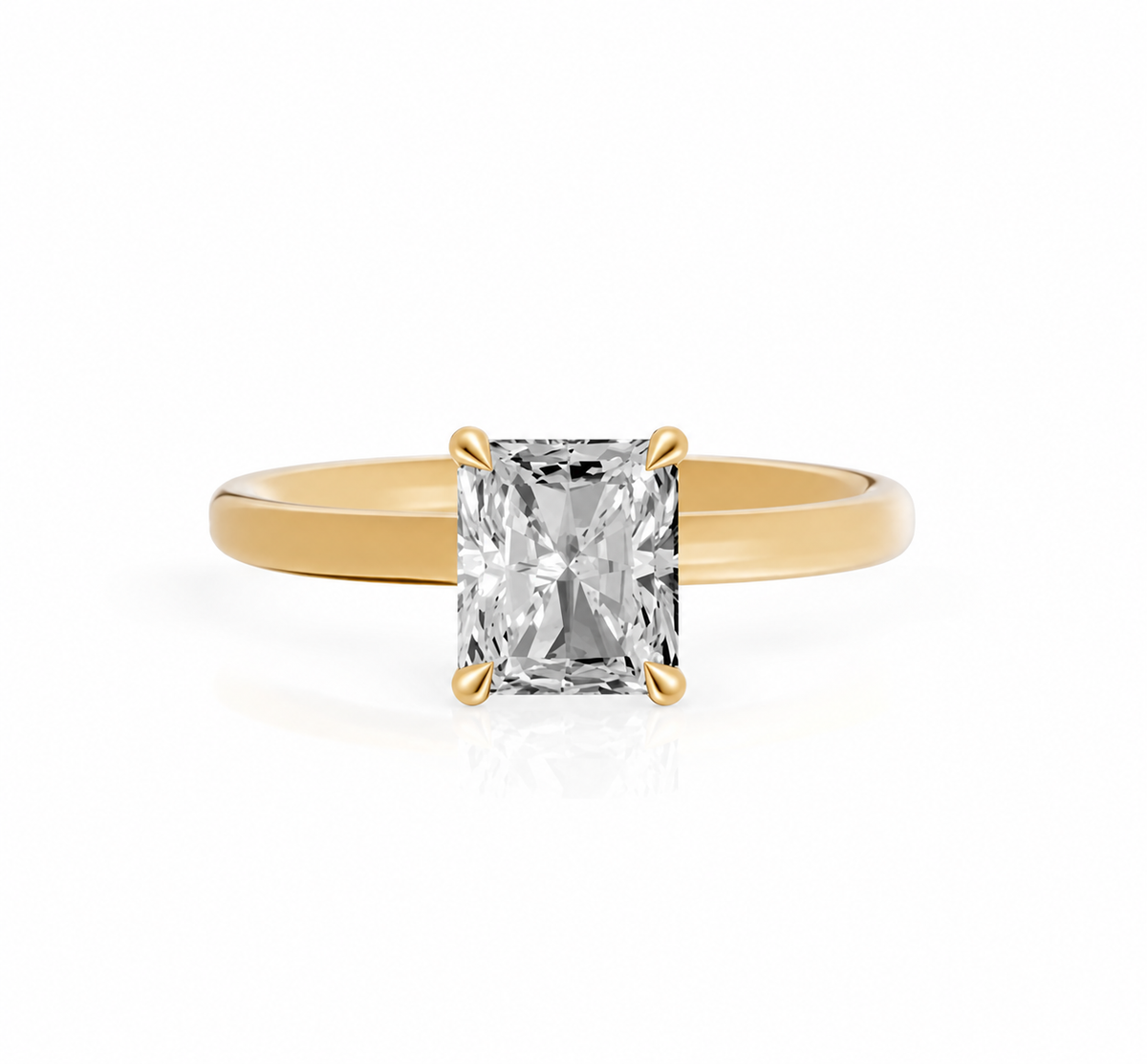 radiant, yellow gold