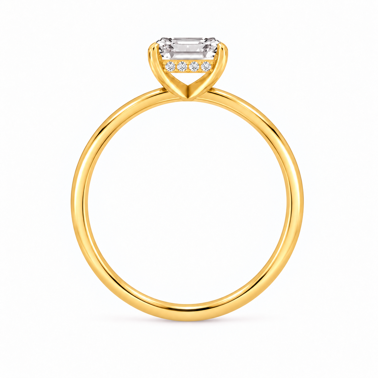 radiant, yellow gold