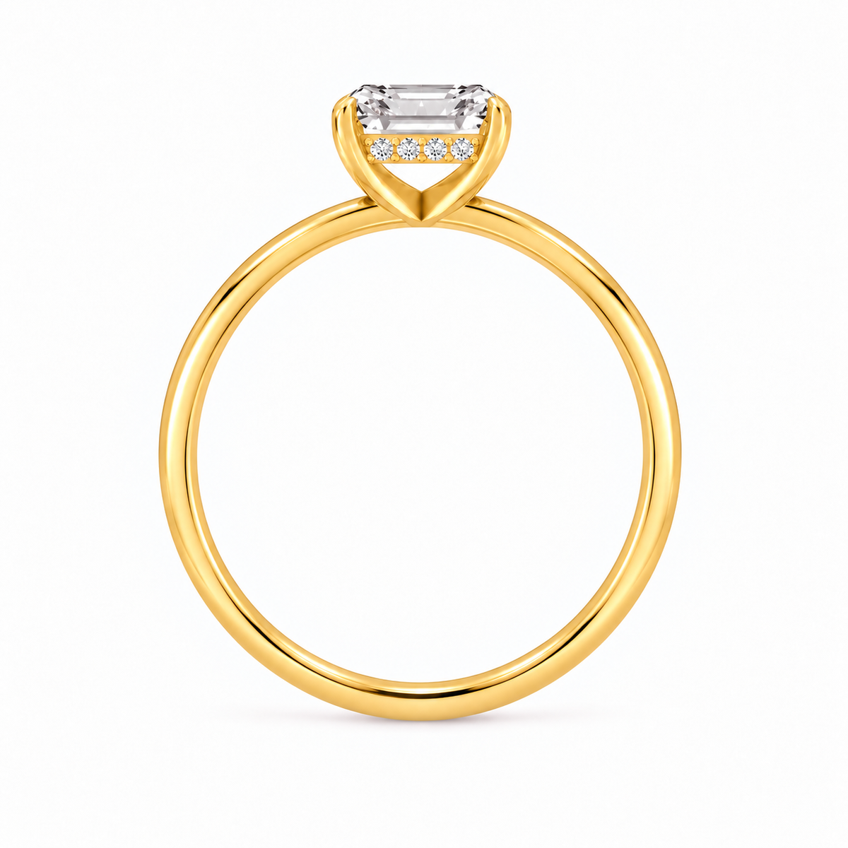radiant, yellow gold
