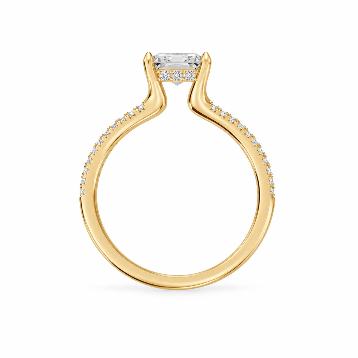 radiant, yellow gold